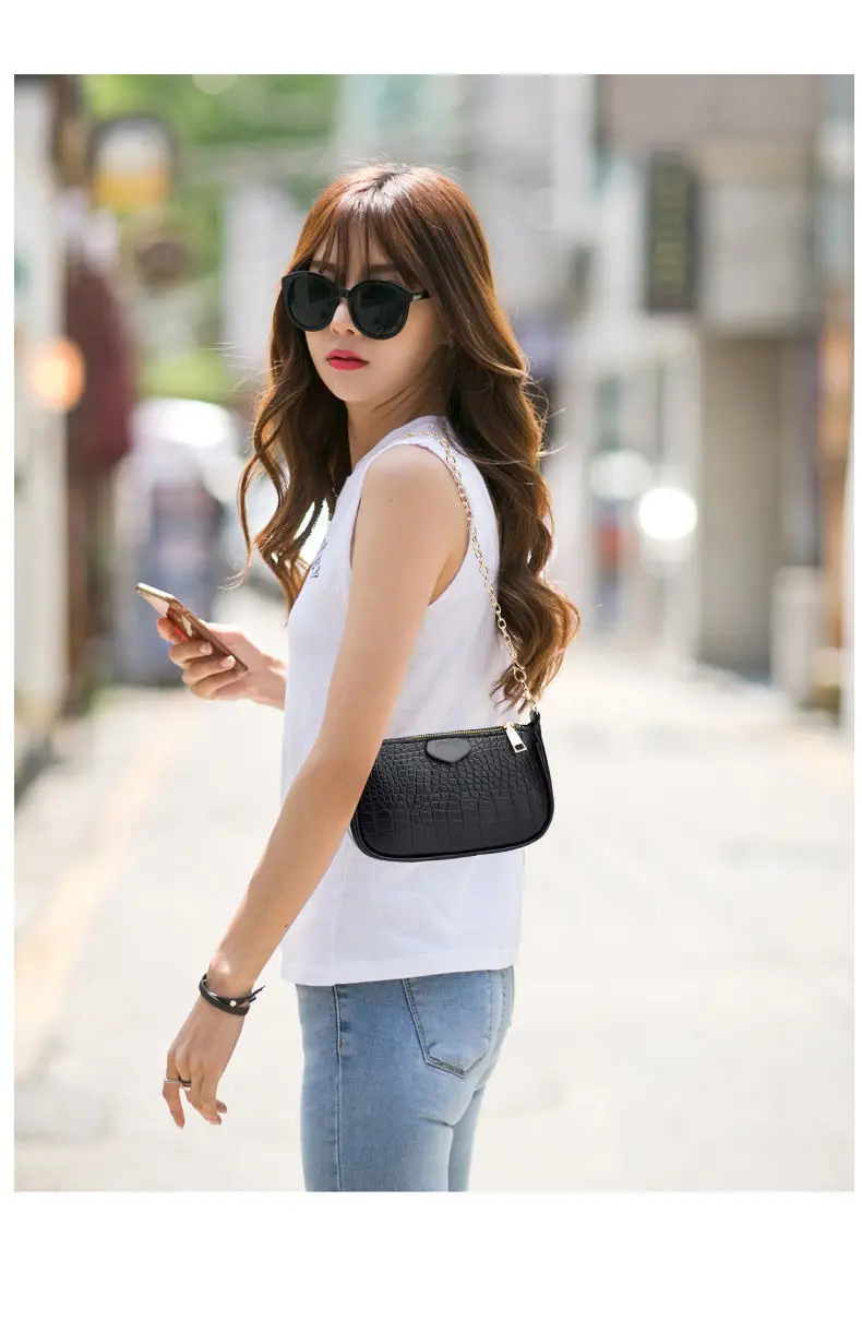 Fashion Crossbody Messenger Bags Women Wide Strap Shoulder Bag