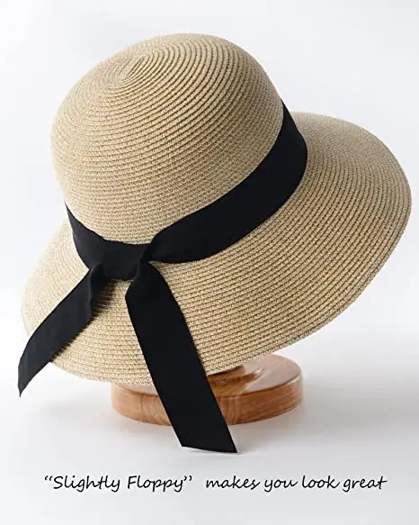 FURTALK Summer Hat for Women Beach Sun Hat Straw Hat panama fedora Cap Wide Brim UV Protection Summer Cap for Female 2