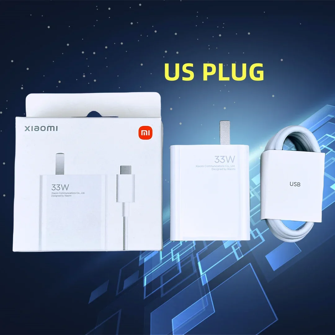 الأصلي 33 واط Xiaomi شاحن توربو سريع تهمة الاتحاد...