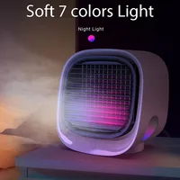 5V Home Mini Portable Air Conditioner 3 Colors Light Conditioning Humidifier Purifier USB  Humidification Cooler with Water Tank 1