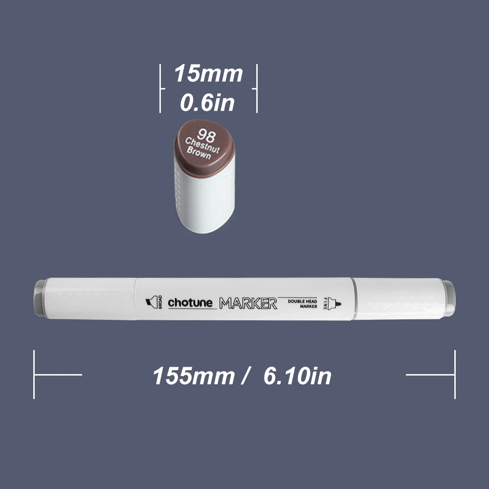 THOTUNE 12/24 색상 스킨 컬러 듀얼 헤드 마커 펜 학교 미술 디자인 마커 용품을위한 알코올 스케치 마커