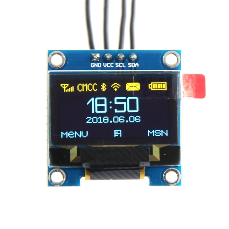 A02R Arduino 키트 블루 디스플레이용 0.96 인치 IIC I2C 직렬 GND 128X64 OLED LCD LED 디스플레이 모듈 SSD1306