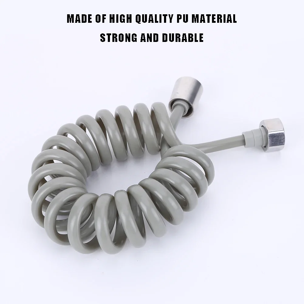 2/3/4 Meters Spring Shower Hose Flexible Connect Pipe Plastic Soft Hose Tube Anti-wrap for Bathroom Water Toilet Bidet Sprayer