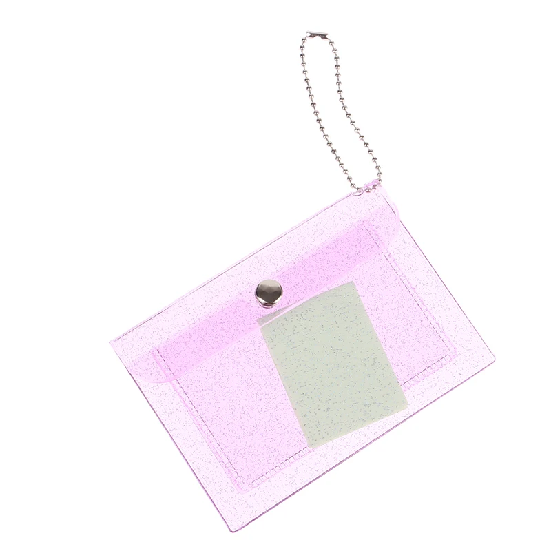 1pc Frauen Kreditkarten halter Brieftasche Mode transparent wasserdicht PVC Visitenkarte ID-Karte Brieftasche Mädchen Münz geldbörse Tasche – Detail 5
