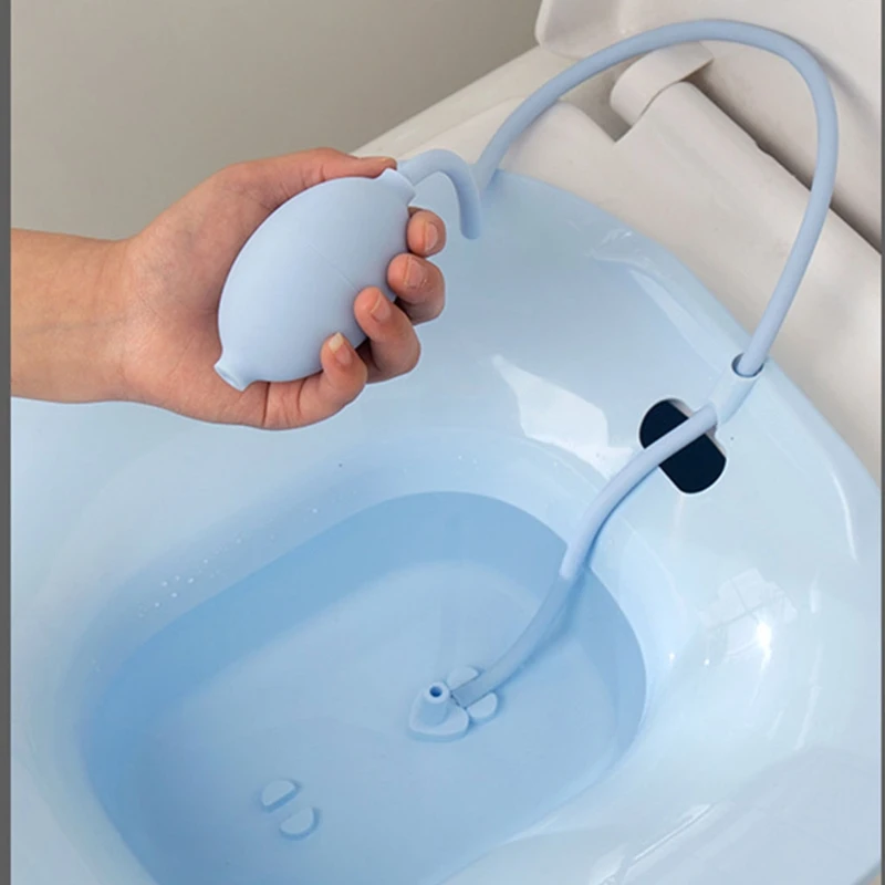 Toilet Sitz Bath Basin Squat Closestool Folding Toilet Sit Basin Bath Wash Butt Woman Confinement Basin Cleaner for Elderly Maternal Pregnant Woman