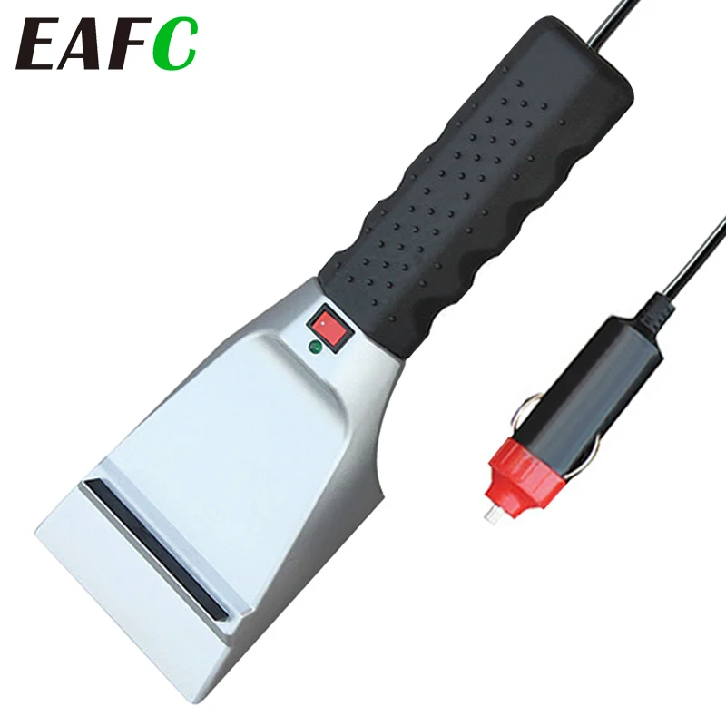 EAFC Car Ice Scraper Snow Shovel Windshield Ice Glass Scraper Brush windshield shovel snow shovel snow ice scraper ice deicing tool For Car 12V Winte Electric Heated Windshield Defrost Snow