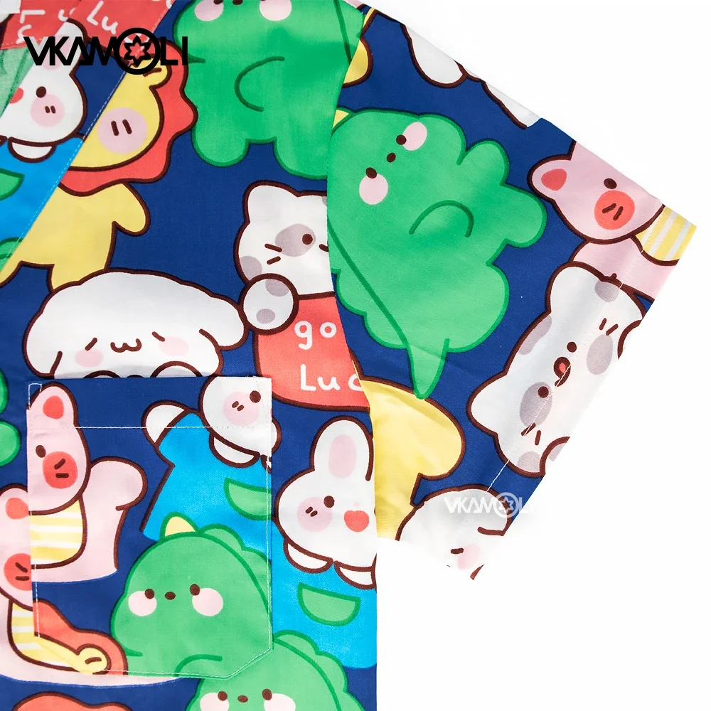 Cartoon print Women's Top V-Neck Medical Scrub Tops Hospital Scrubs shirt nurse Uniforms Dentist surgery Tops Workwear