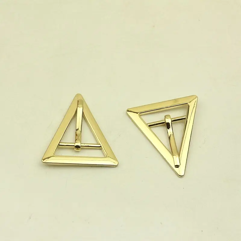 30pcs ID20mm Metal Flat Triangle Pin Buckles Webbing Strap Adjust Adjuster Clasp Hook DIY Garment Shoes Decoration Buckle