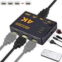 4K HDMI-compatible Switch With IR Remote Control 3 in 1 Out HDMI-compatible Switches 3 Port VIdeo Switcher For DVD HDTV Xbox PS4 - Image 6