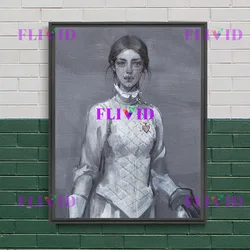 Mystical Vintage - Inspired Woman Wall Art Canvas - Dreamy Dark Tone Emotional Figure Decor Poster Print - 13X18cm NoFrame (E)
