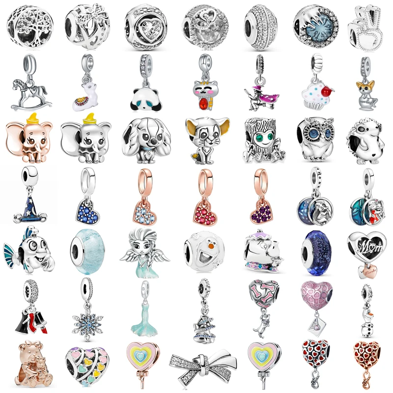 New Fashion Charm Original Bow Lollipop Magic Hat Beaded Fit Original Pandora Ladies Bracelet Jewelry Accessories Gift