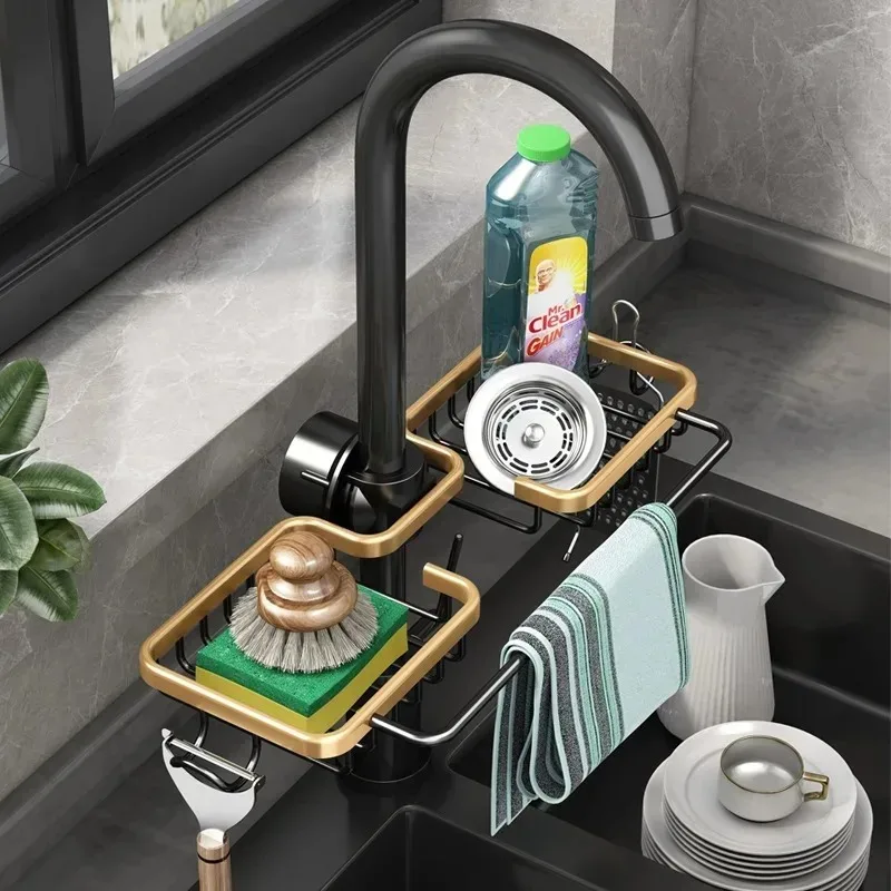 Kitchen Storage Rack Dish Drying Rack Wall Shelf Supplies Towel Sink Racks Fixture Home Improvement Kitchen Cabinet Storage kitchen storage rack magnetic storage rack dish drying rack kitchen organizer sponge rack spice storage shelf detergent sponge rack kitchen organizer rack