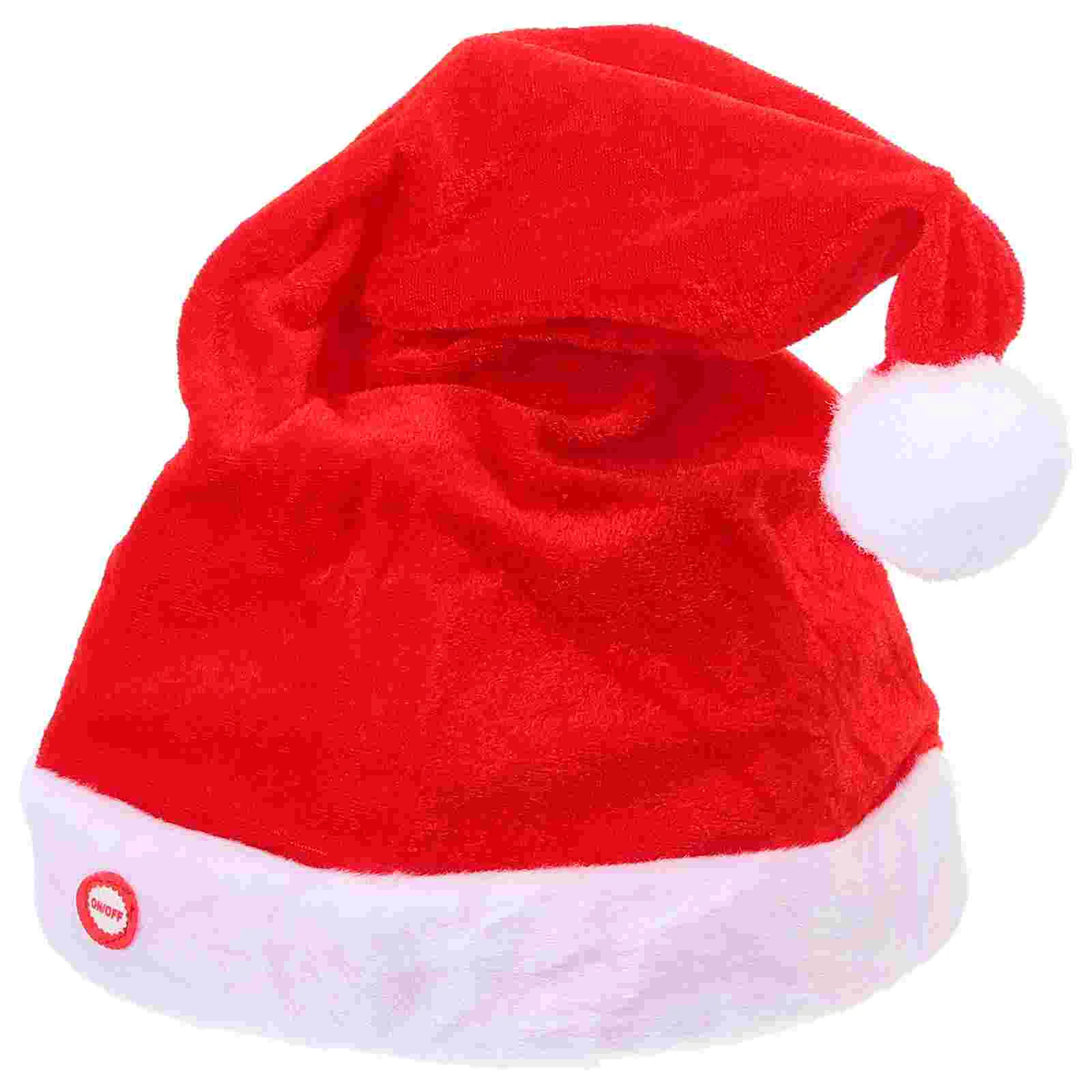 

Christmas Music Electric Hat Creative Santa Claus Party Adorable Headwear Decoration Without Battery