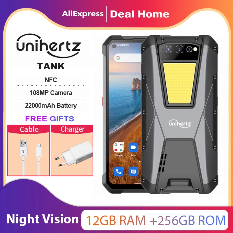 Unihertz Tank - 22000mAh Largest Battery 4G Rugged Smartphone