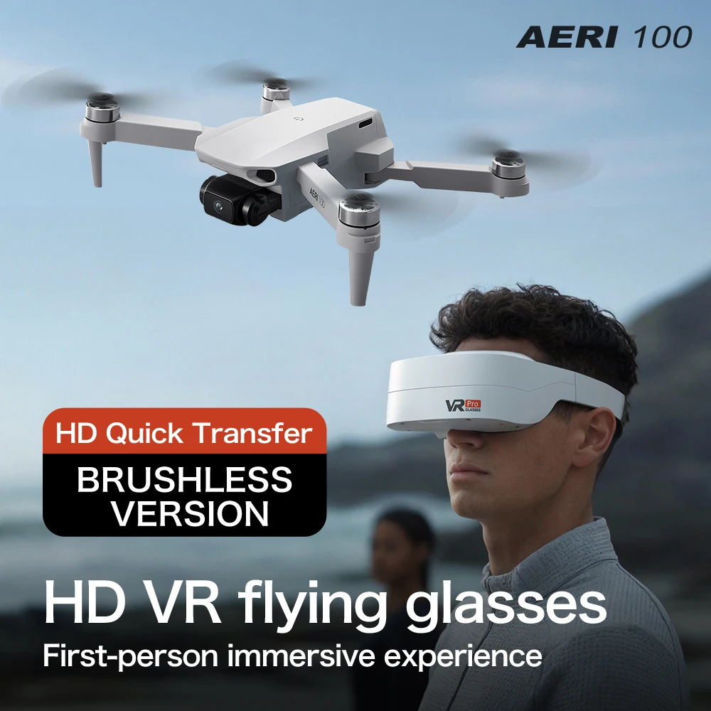 Drone Aeri100 replié et posé sur une surface, mettant en avant sa conception pliable et légère pour le transport.