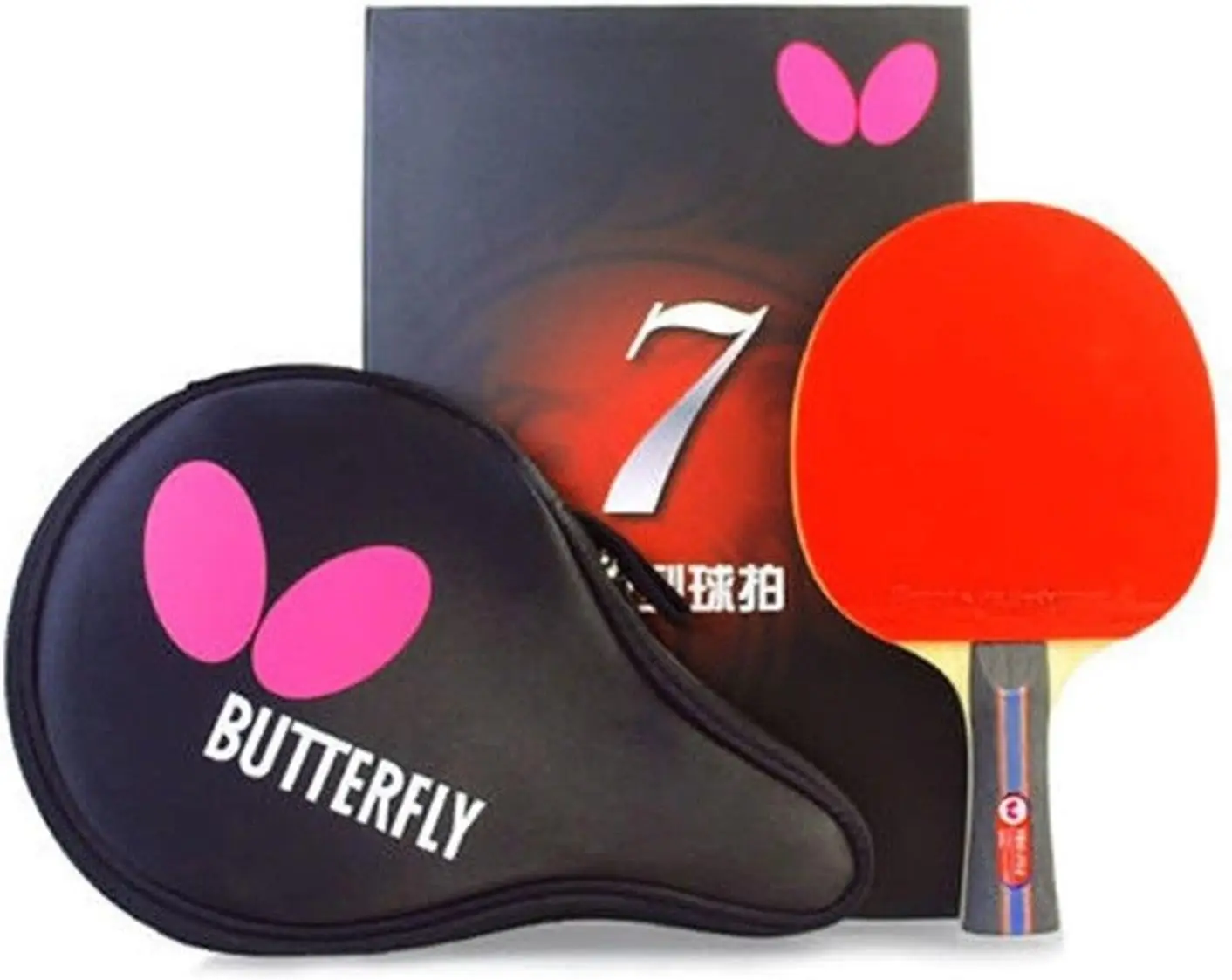 

B702FL Shakehand Table Tennis Racket | China Series | Powerful Carbon Blade and Rubber Combination with Racket Case | Recommende