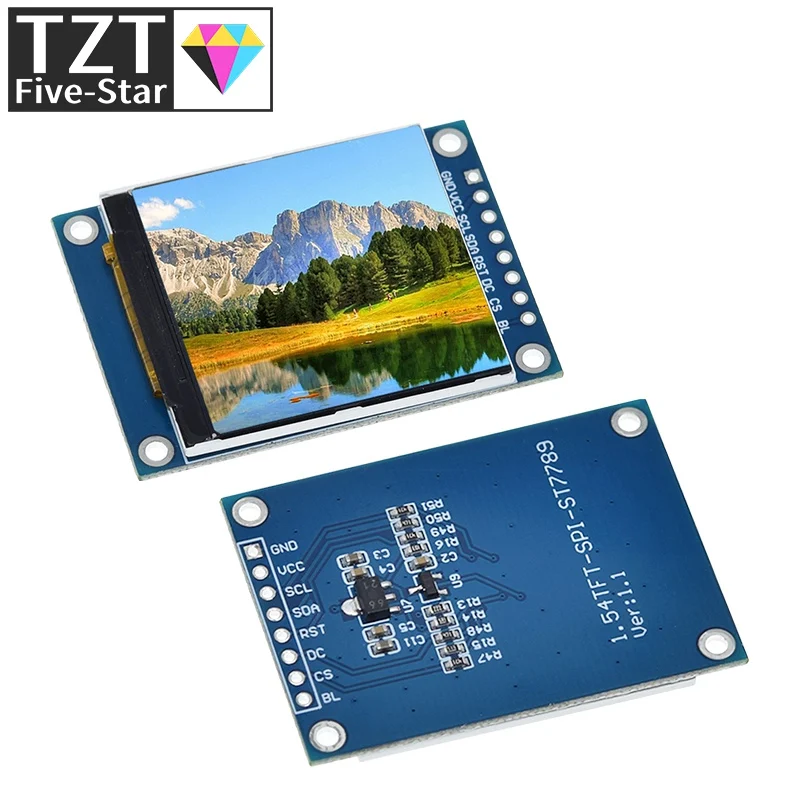 

1.54 Inch 1.54" Full Color TFT Display Module HD IPS LCD LED Screen 240x240 SPI Interface ST7789 For Arduino