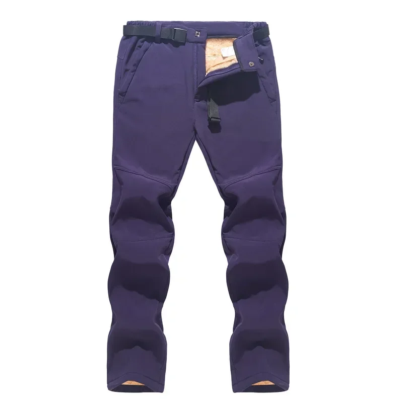 Pantalones cálidos de lana para hombre, ropa de invierno para exteriores,  nieve, Camping, senderismo, trabajo, a prueba de viento, esquí,  impermeable, transpirable - AliExpress