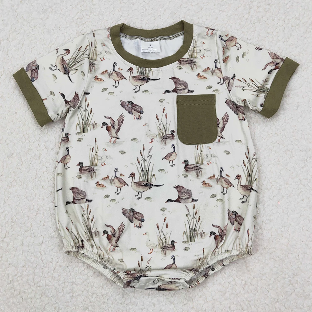 Deer & Duck Camo Print Short Sleeve Jumpsuits 15