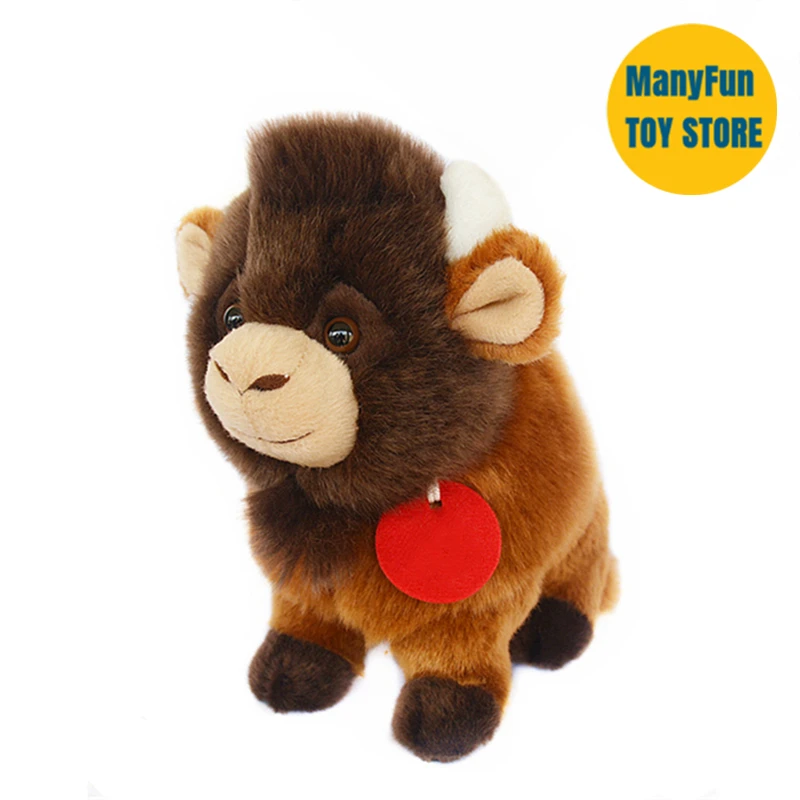 Realistico Bison High Fidelity Buffalo Plushie Bull Ox Peluche Realistici Animali Simulazione Bovini Peluche Per Bambini