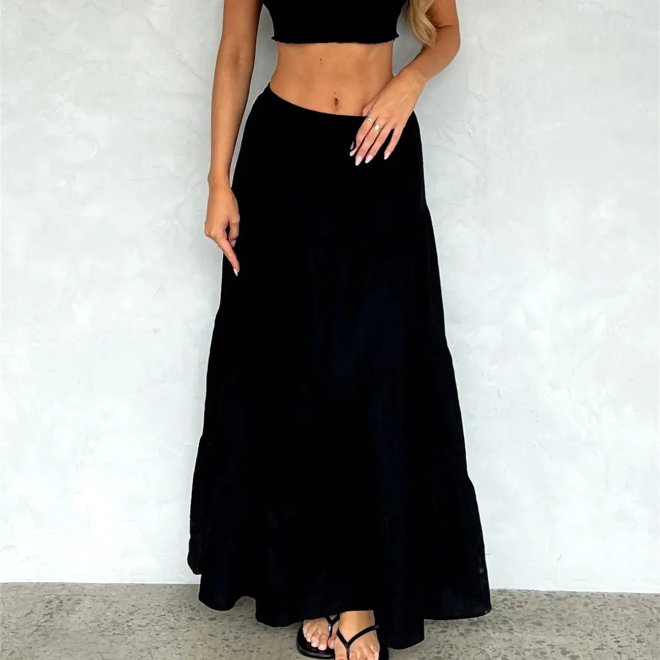 ハーリップトゥ　High-Waist Tiered Long Skirt M Amazon.com: Women's Long Maxi Tulle Skirts A Line High