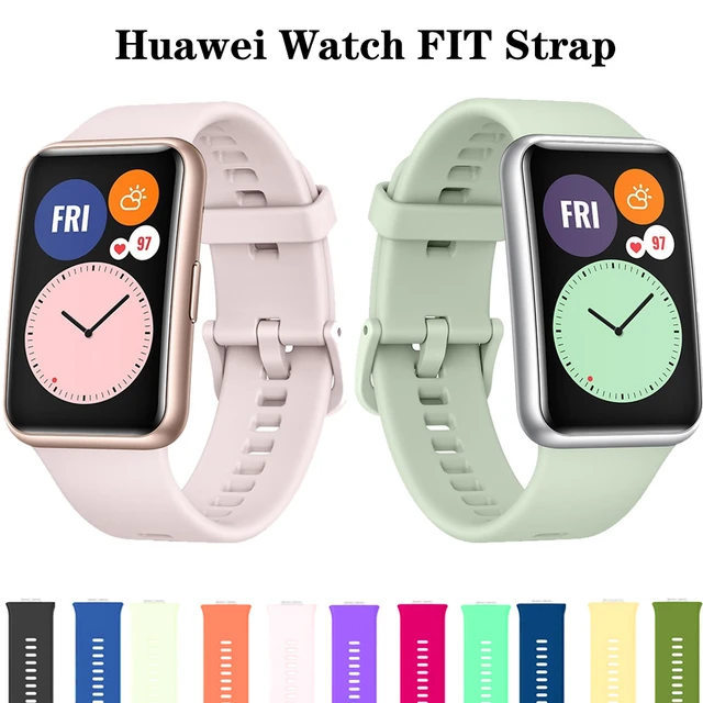 Silicone Band For Huawei Watch Fit Strap Smartwatch Accessories Replacement  Wrist Bracelet Correa Huawei Watch Fit 2021 Strap - Watchbands - AliExpress