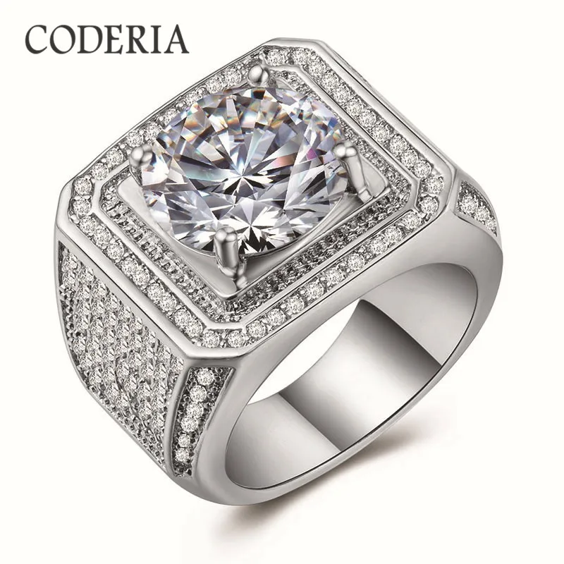 CT Color D VVS1 Moissanite Diamond Ring For Men 925 Sterling