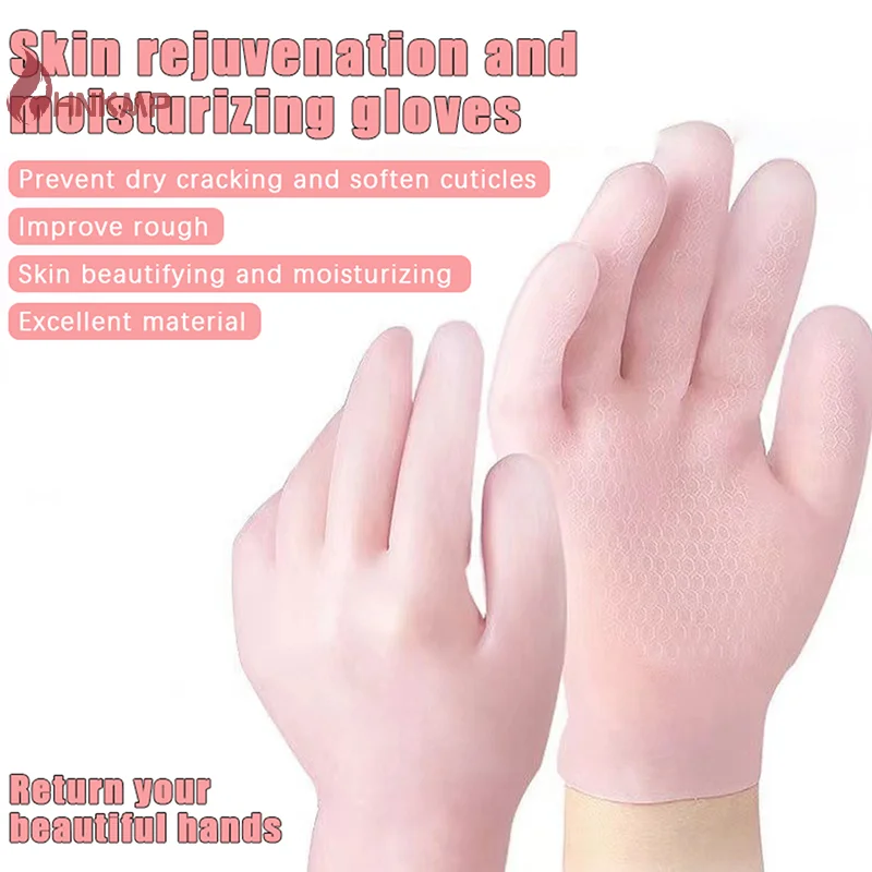 Exfoliating And Preventing Dryness Spa Silicone Hand Healing Moisturizing Gloves Cracked Dead Skin Remove Protector Care Tools