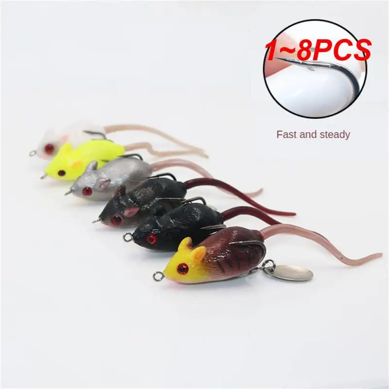 1 ~ 8Pcs 10.5G Rat Frog Fishing Lure Artificiale Soft Tube Bait Plastic Fishing Lure Con Ami Da Pesca Pesce Gatto Jigging Esche