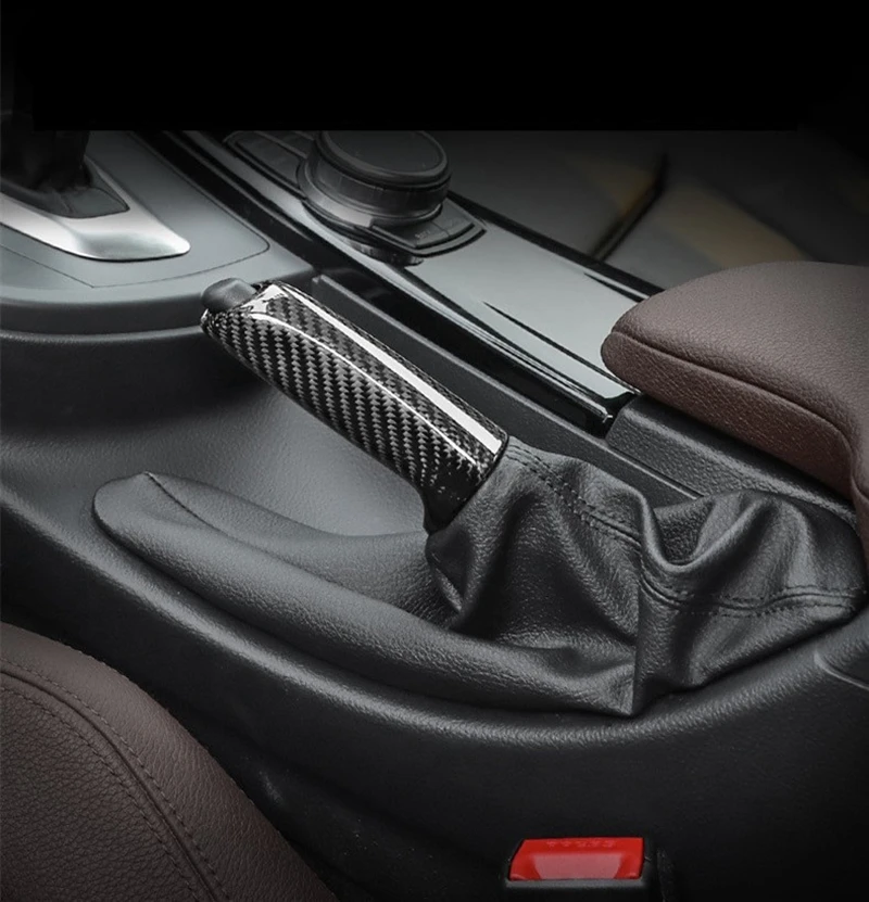 New Car Handbrake Grips Cover Trim For BMW E46 E90 E91 E92 E93 E86 E87 F31 F32 F61 F20Universal Carbon Fiber Pattern Accessories