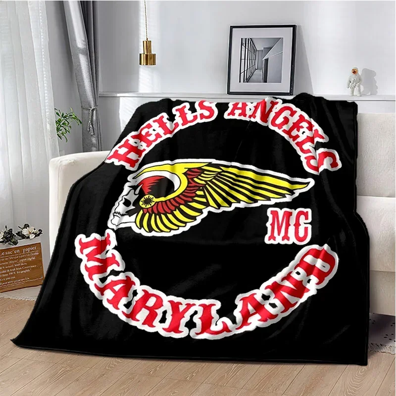 Napakalambot Hells Angels MC 사인 담요, 부드러운 던지기 담요, 가정 침실 침대 소파, 피크닉 여행 사무실 커버 담요