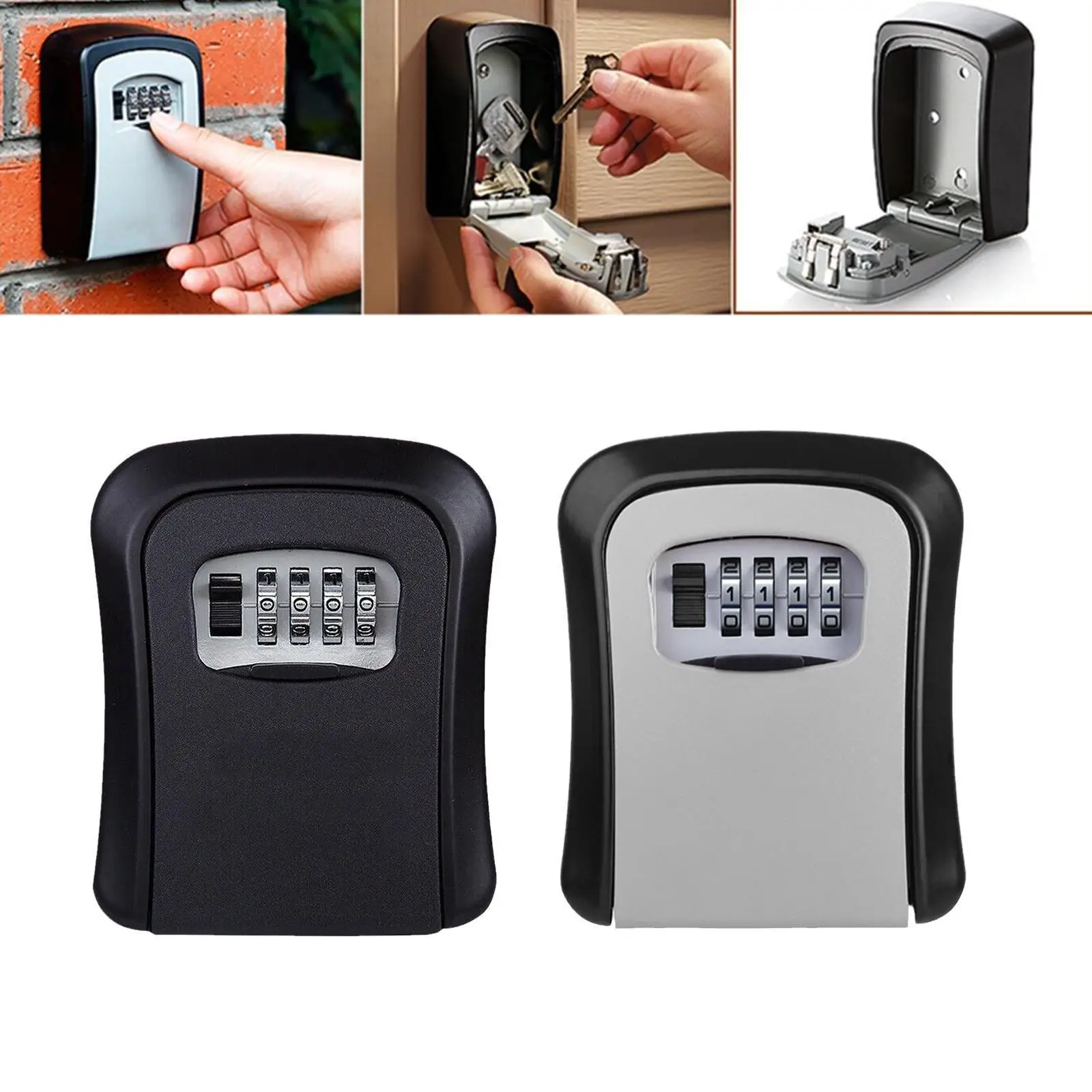

New Smart Password Combination Key Lock Box Storage Key Wall Mounted Key Safe Outdoor Key Box 4 Digit Combination