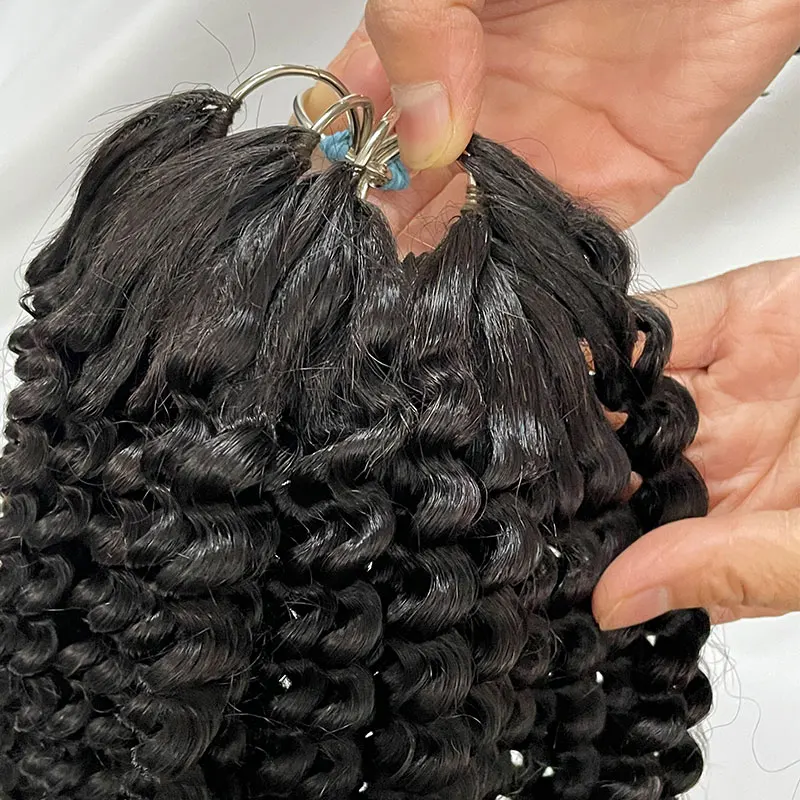 Kinky Curly Hair Extensions 100% Human Hair Long Straight Extensions Feather Line Kinky Straight200 PCs/Lot
