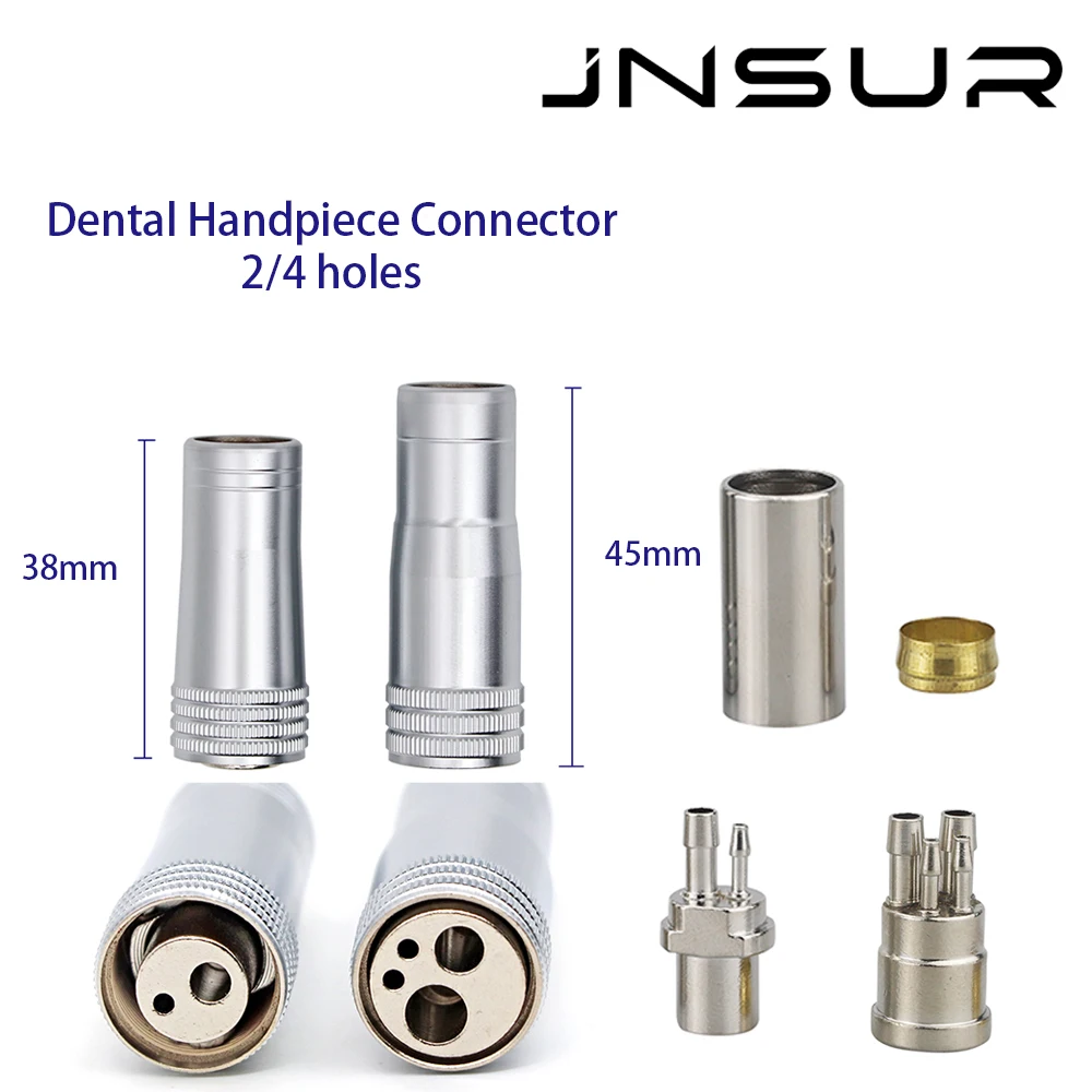 JNSUR 2/4 Holes Dental Handpiece Connector Dental Turbine Adaptor Hole Changer For Dental Chair Accessories Parts Dentist Supply 1pcs dental regulating water control valve adjustor copper spare parts dental chair turbine unit accessories replacement