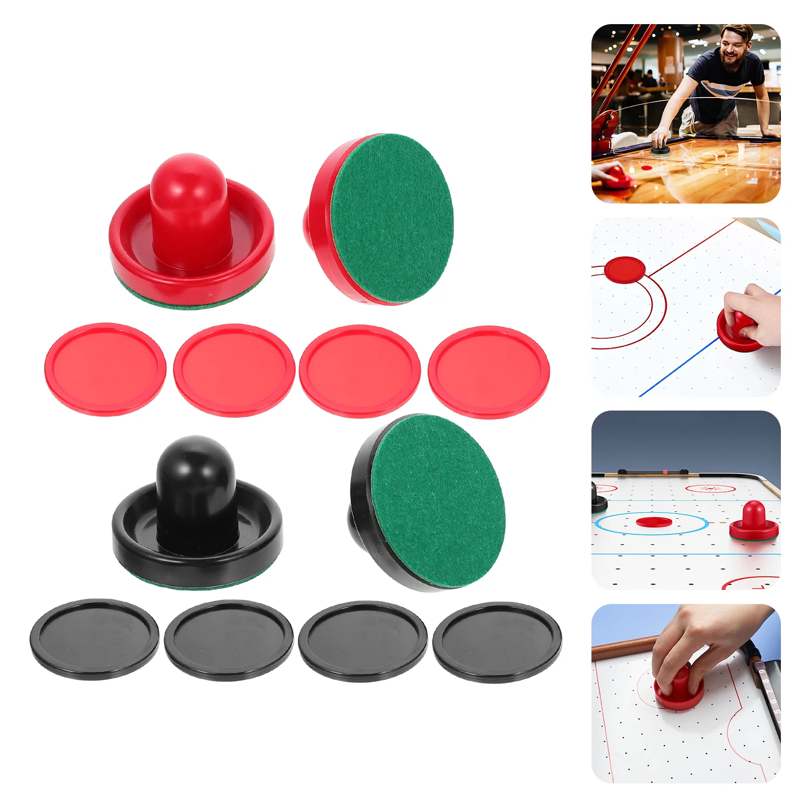 

Ball Header Set Air Hockey Pusher Game Accessories Paddle Plastic Pucks Pushers