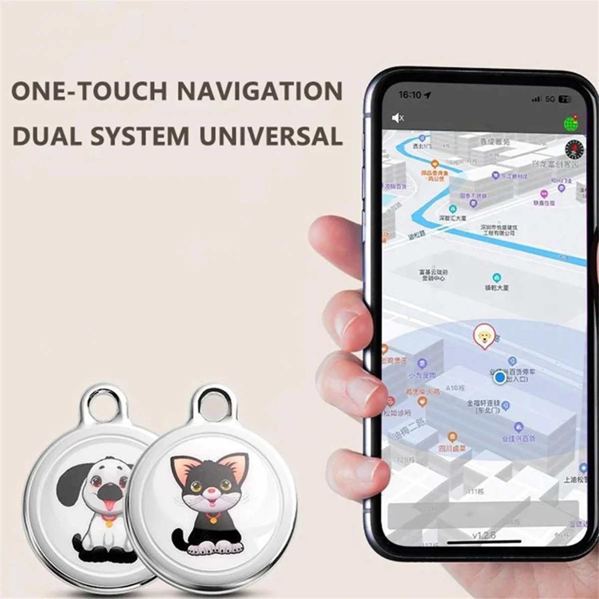 Pet Anti Lost GPS Tracker Bluetooth Smart Wearable Waterproof Locator Real-Time Tracking Collar Find Device,Cat