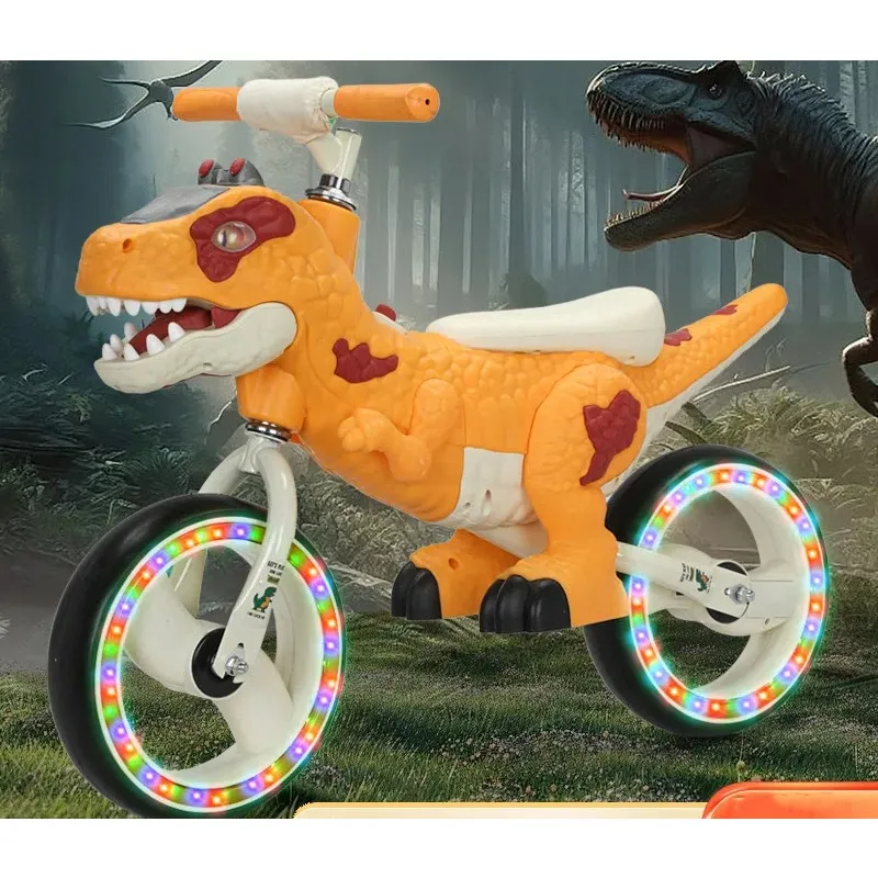 Balance Bike New Dinosaur Scooter 2-3-6 Year Old Pedal Free Two