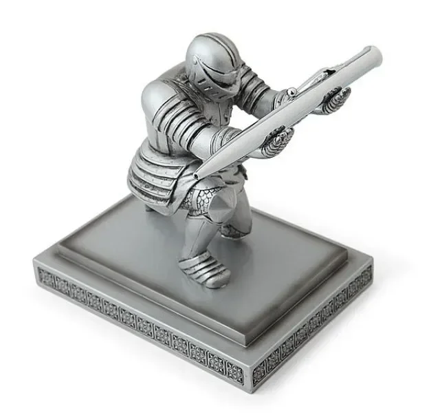 

Figurine For Office Soldier Pencil Accessories Desk Knight Stand Executive Organizer Holder Pen