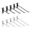 5 Pieces Wall Hooks Wall Grid Accessories Metal Multi Use Display Hooks for Grid Wall for Home Backyard Workplace , silver 25cm 1