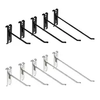 5 Pieces Wall Hooks Wall Grid Accessories Metal Multi Use Display Hooks for Grid Wall for Home Backyard Workplace , silver 25cm 1