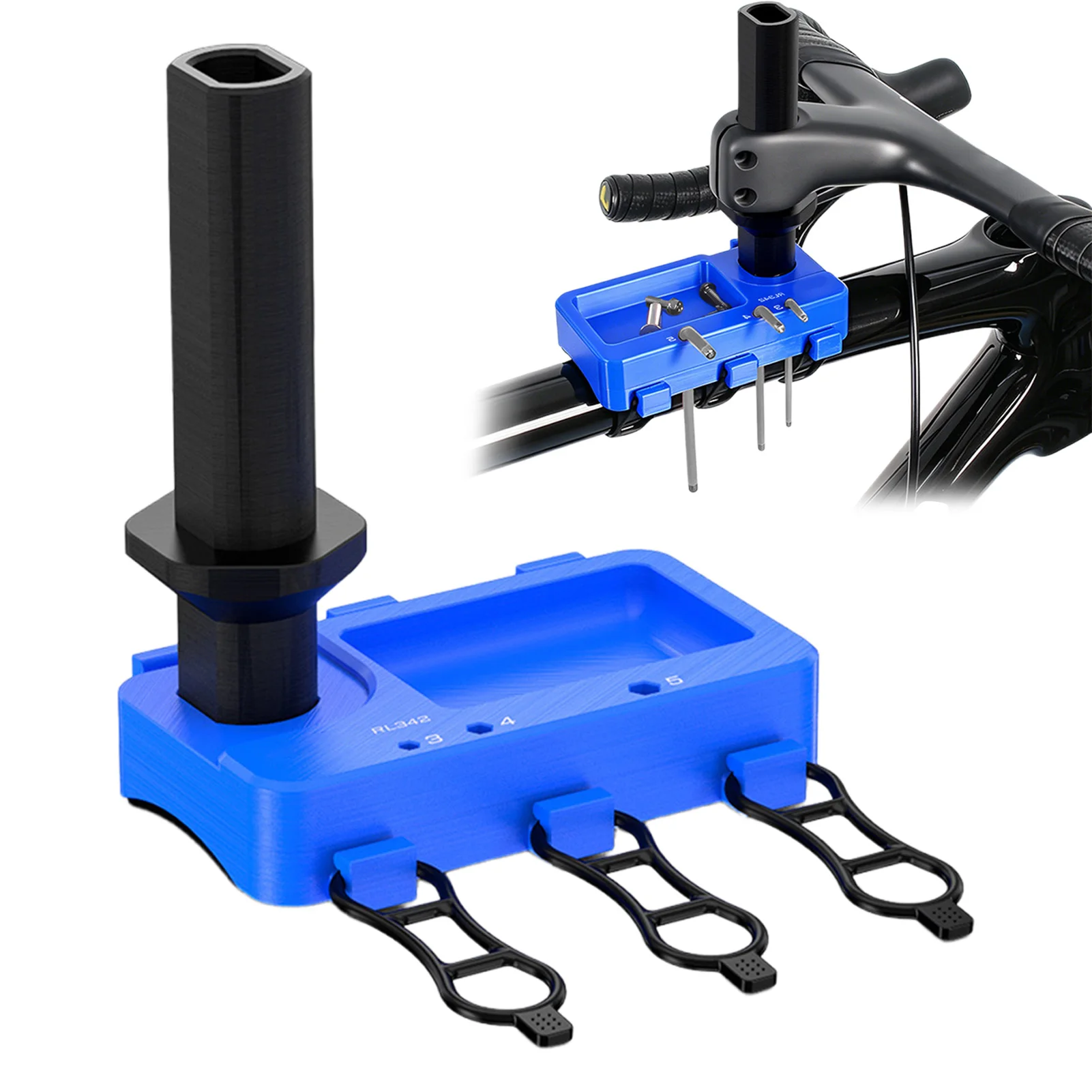 Bike Virtual Head Tube Screws Holder Bicycle Head Tube Repair Tool Rack MTB Road Bicycle Repair Tool Storage Stand For Cycling Repair Screw Stem Cover Storage Bracket