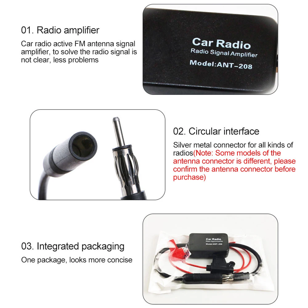 Car Radio Antenna Amplifier 12V ANT-208