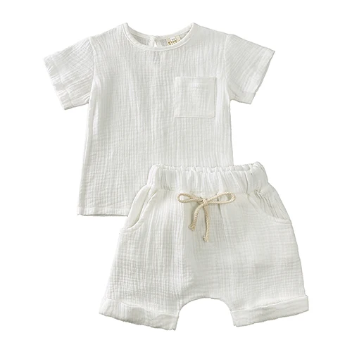 Organic Cotton Toddler & Baby Clothing Set - Unisex 2-Piece T-Shirt & Shorts Outfit