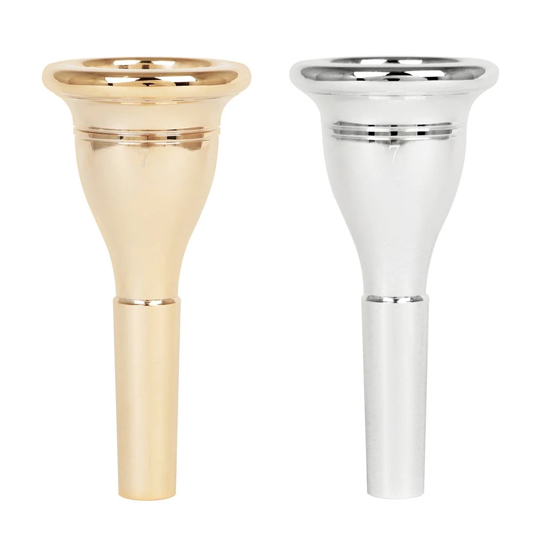 Description Picture 2 of itemNo. 7 Bass Tuba Mouthpiece Brass Instrument Accessories Large Holding Horn Mouthpiece Silver Golden Brass 13.3mm Music Parts