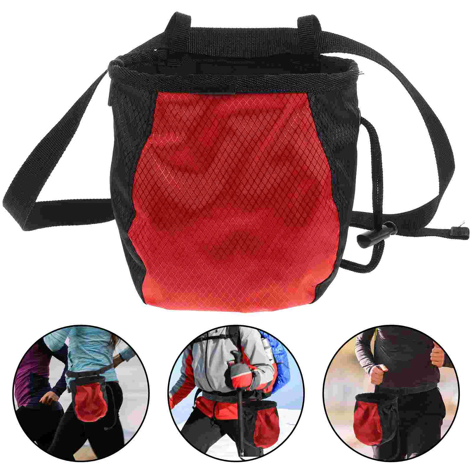 

Chalk Bag Climbing Bag Magnesium Powder Storage Waist Belt Gymnastics Weightlifting Bouldering Training Climbing Equipment