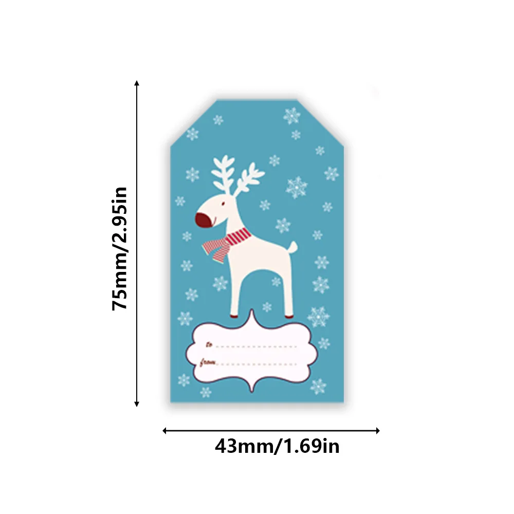 50-250 stücke Rechteck Weihnachten Geschenk Box Decor Dichtung Aufkleber Neue Frohe Weihnachten Aufkleber Nette Santa Aufkleber Schreibwaren – Detail 2