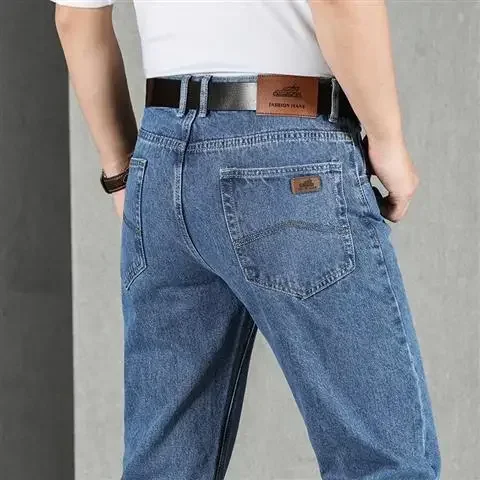 thumbnail image 1 of Pantalones vaqueros para hombre, ropa de trabajo, pantalones vaqueros masculinos, pantalones de moda 2024, alta calidad, originales, clásicos, rectos con bolsillos, nuevos, holgados, 1 of 5