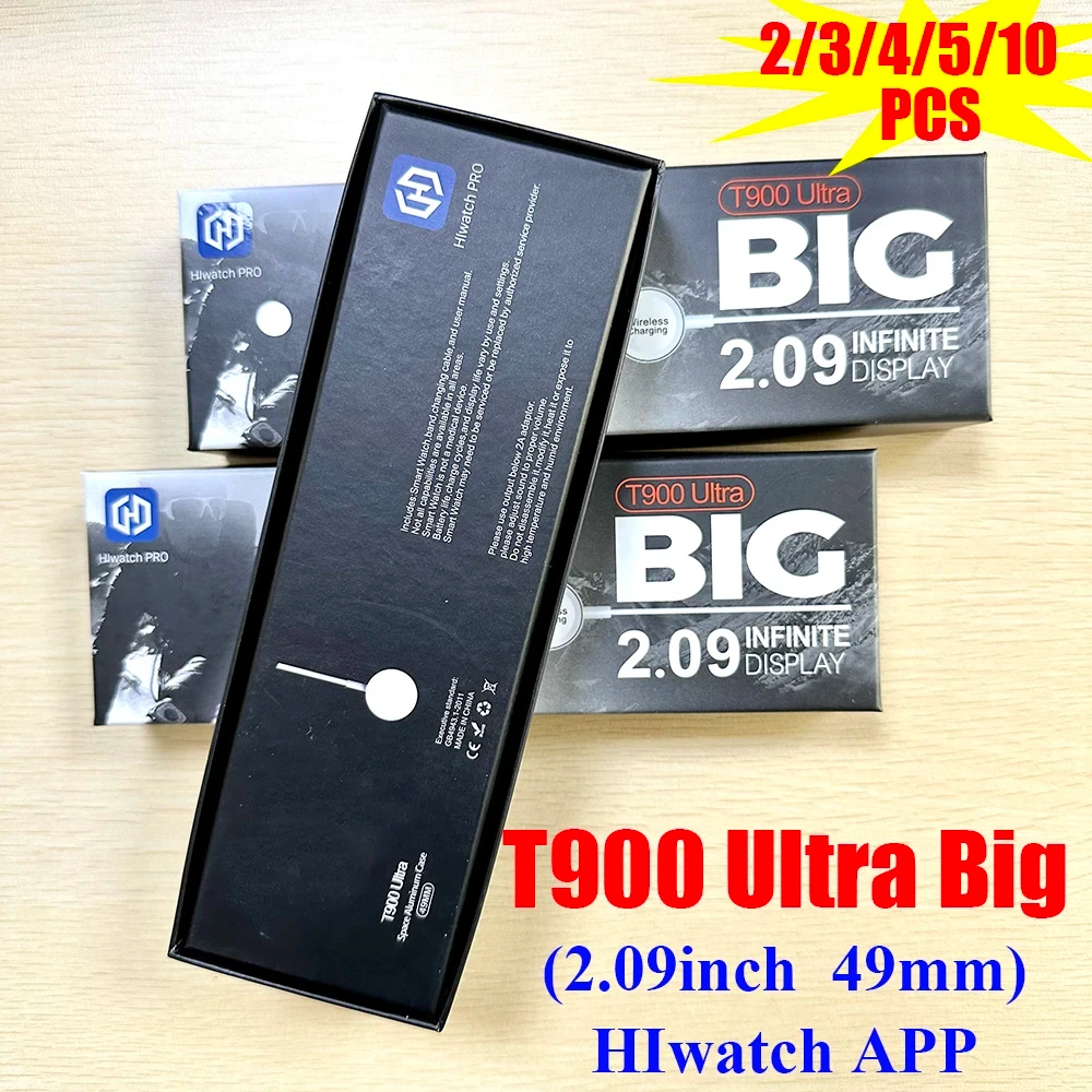 Hiwatch   ȭ  Ʈġ,  T900 Ultra 2, 3, 5, 6/10 PCs Ʈ ġ, 45mm, 1.99 ġ HD ũ, 