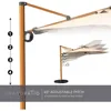 10FT Patio Umbrella, Aluminum Cantilever Umbrella with Round Canopy, Outdoor Offset Umbrella for Patio, Garden, Deck 6