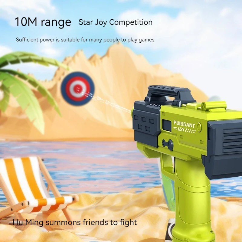 New Uzi Electric Water Gun Large Capacity Electric Spray Summer Rafting Water Gun Toy Children\'s Toys Electric Water Gun